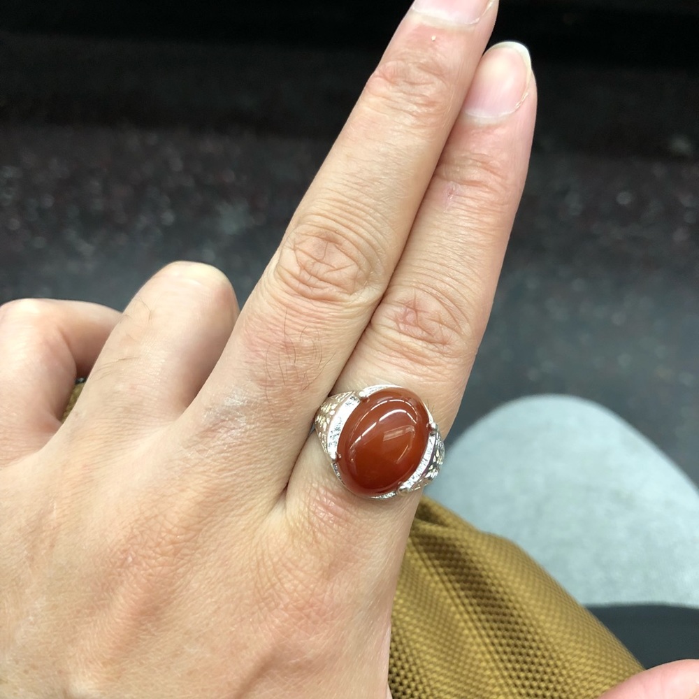 Aqeeq ring reall stone
